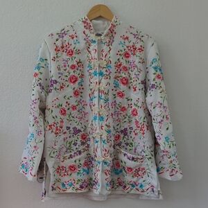 Floral Embroidered Jacket Vintage